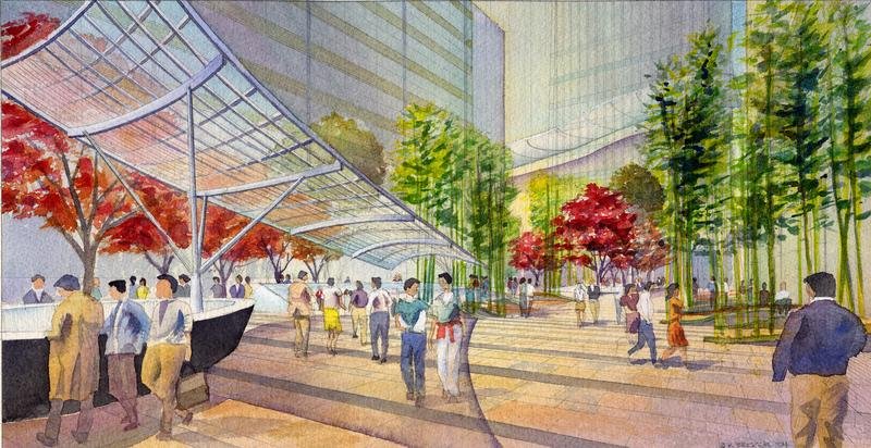 Classic Watercolor Architectural Rendering