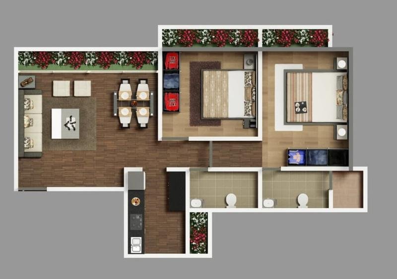 2D architectural floor plan