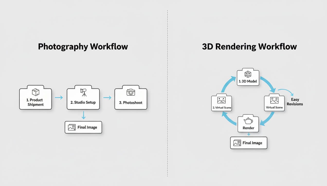 3D Rendering vs. Photography